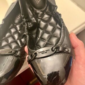 Michael Kors Black Leather Upper-Woman’s Ballet 🥿🖤🥿 Flat Shoes Size 7